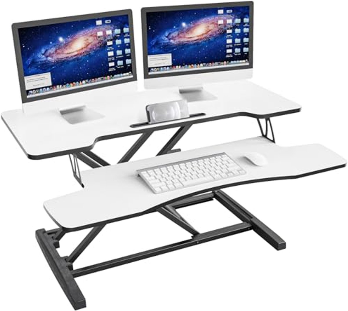 Verstelbaar 36 Inch Staand Werkstation met Afneembaar Toetsenbord