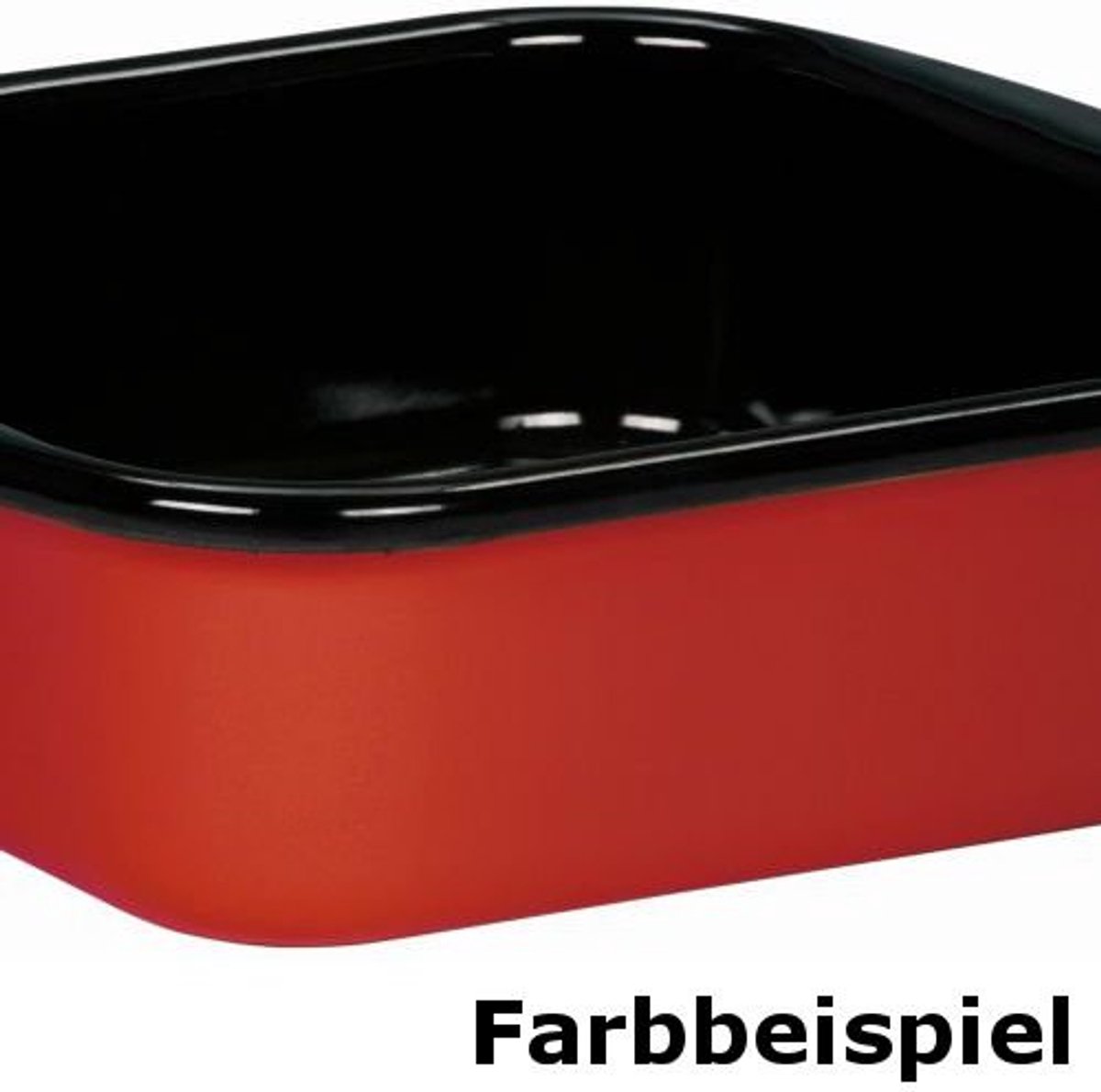 Braadpan 35 x 23 cm - Vuurvaste Emaille Ovenschaal in Rood/Zwart