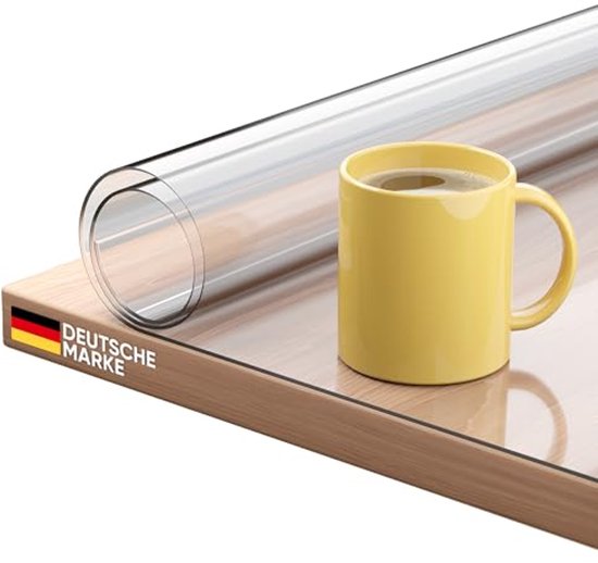 Laneetal Transparant Tafelkleed – 2 Mm Dik, PVC, Waterdicht, Hittebestendig Tot 80°C – 100x200 Cm, Rechthoekig, Afwasbaar, Geurneutraal – Beschermt Tegen Krassen En Vlekken