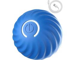 Activatie Speelbal - Interactief Kattenspeelgoed - Automatische Obstakelontwijking - 2 Snelheidsstanden - Intelligente Interactieve Kattenbal - Golfpatroon Rolontwerp - Type-C Opladen - Geschikt Voor Volwassen Katten En Kittens