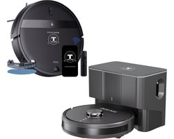 TONIHOMI® Q8 + G20 Robotstofzuiger Combi Deal – Met Dweilfunctie – LDS Laser Navigatie – Automatisch Legen – App Bediening – Laadstation – Huisdieren – Zwart