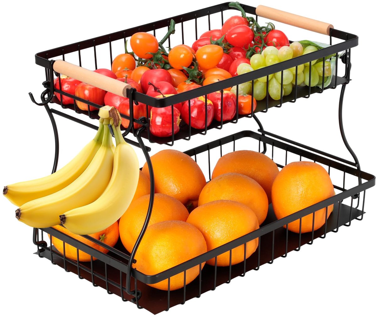 Azomor® Dubbelgelaagd fruitrek met verwijderbare schappen en moderne uitstraling