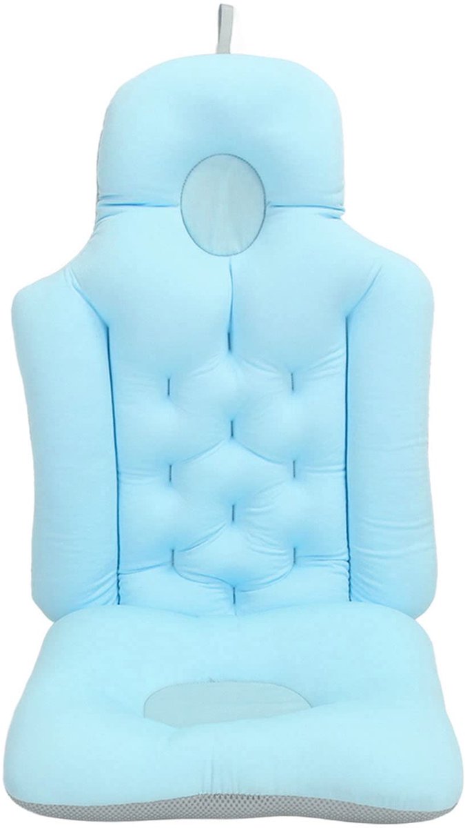 Bath Pillow, Bath Pillow for Bathtub, Breathable Folding Full Body Mat and Headrest Pillow for Women and Men, Bath Pillow Pillow, Bath Accessories, for Home Salon Spa Bathroom(Blue)