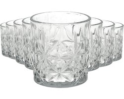 Whiskey Glazen Set 8 stuks – 230 ml – Whisky Glazen / Tumbler Glazen – Glas Set voor Whiskey, Water, Cocktail of Frisdrank – Drinkglazen / Waterglazen – Glazen Set voor Bar & Thuis