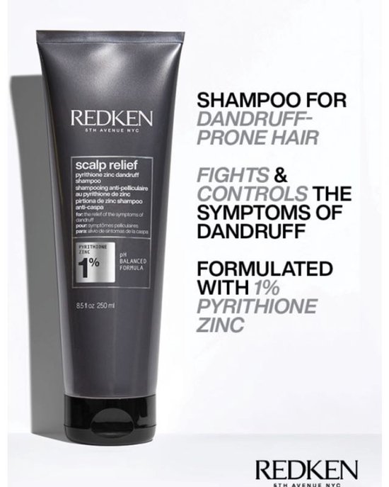 Redken Scalp Relief Dandruff Control Shampoo – Anti-roos shampoo voor de geïrriteerde hoofdhuid – 250 ml
