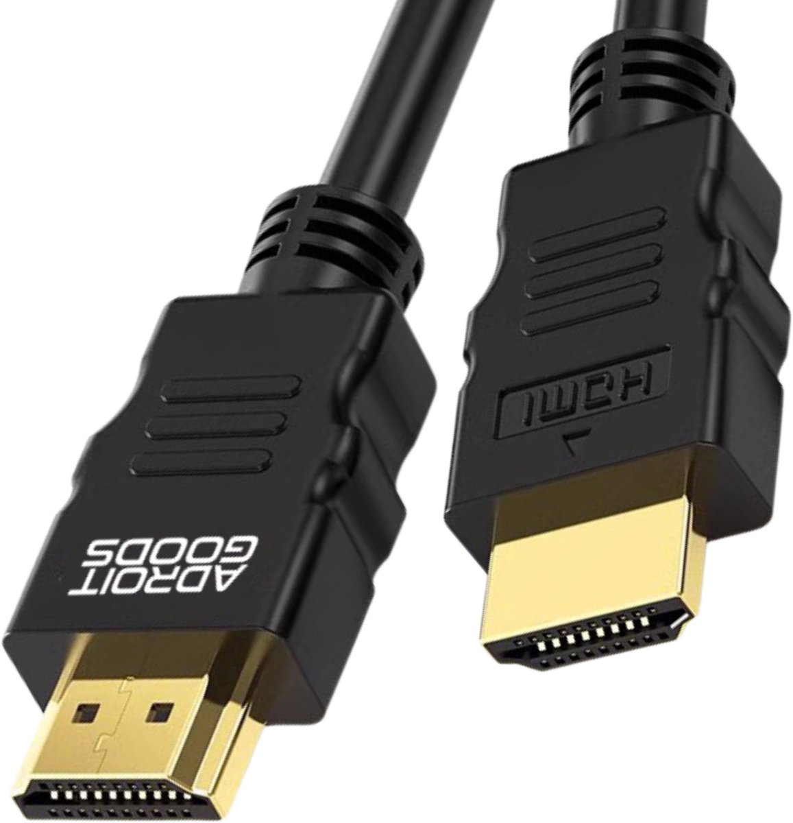 Image of AdroitGoods Premium HDMI 2.0 kabel – 4K 60Hz / 3D – Male naar Male HDMI kabel - Vergulde connectoren - 5m - zwart