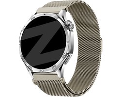 Bandz Smartwatch bandje Milanese 22mm - geschikt voor Huawei Watch GT 1/2/3/4/5/6 (Pro) - 46mm, Suunto 9 Peak (Pro)/Vertical/Race(2)/Run - 46mm, Amazfit Bip 5/6/Balance(2)/GTR 2/3/4 - 46mm, OnePlus Watch 1/2/3 - 46mm - Titanium