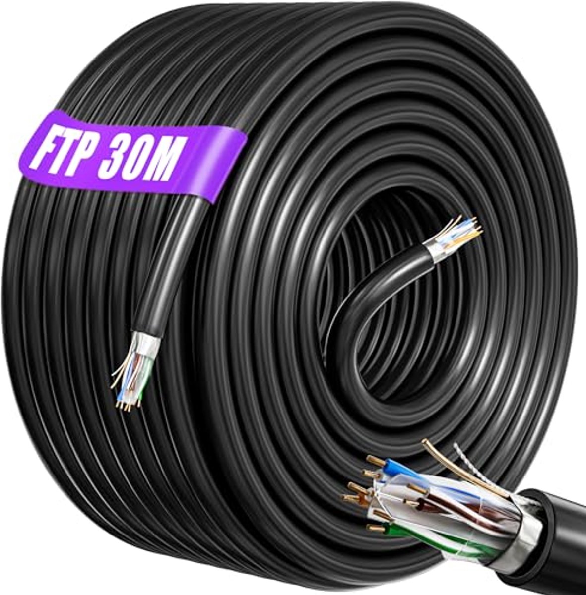 Image of 30 Meter Ethernet Kabel - Snelle Cat6 Netwerkkabel voor Optimale Internetverbindingen