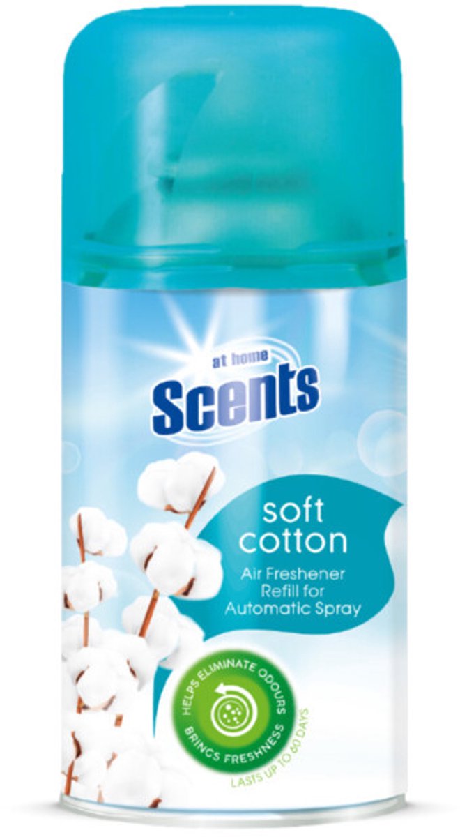 At Home Automatische Spray Navulling Fris Katoenlinnen - 6 x 250 ml - Voordeelverpakking