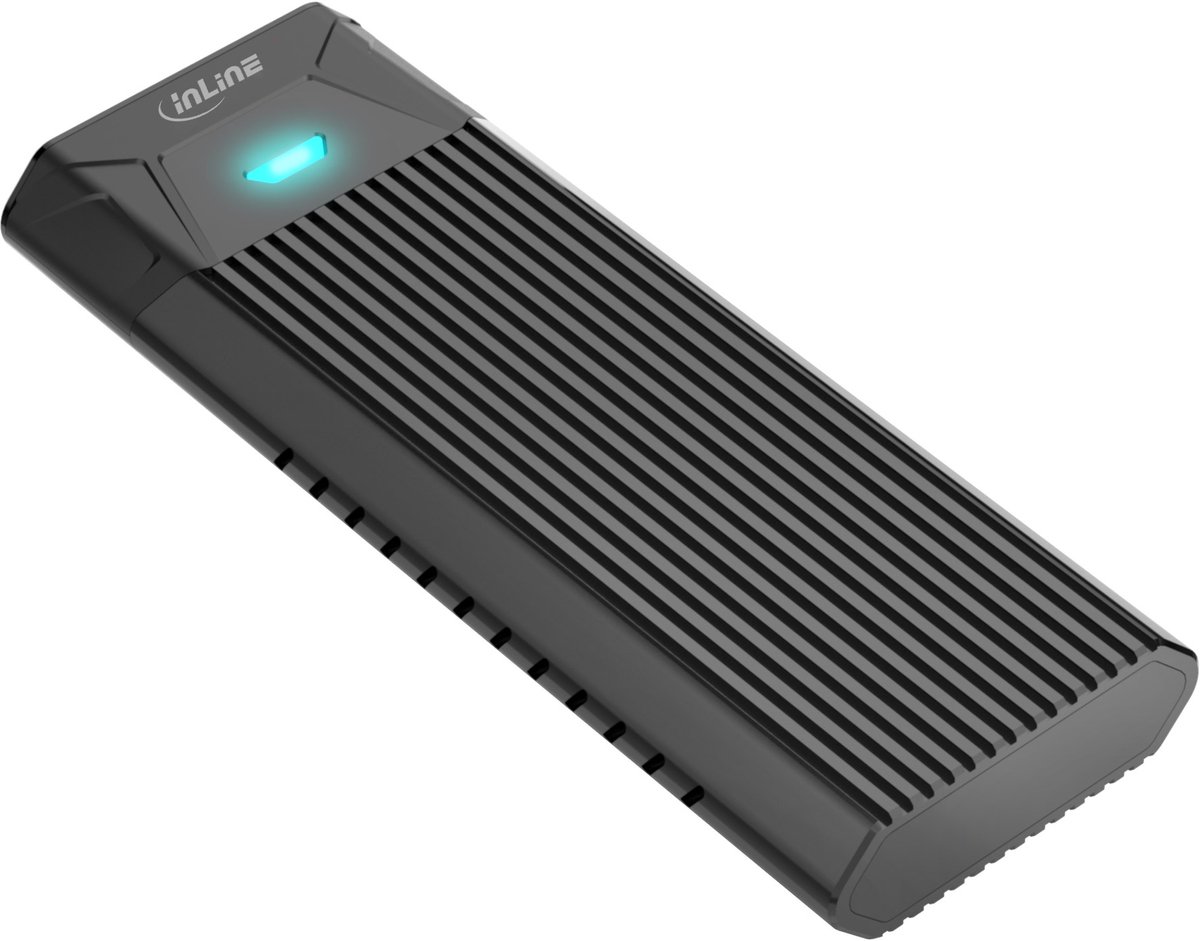 InLine® USB3.2 Gen.2 USB Type-C to M.2 SSD (PCIe NVMe & SATA) Enclosure TOOL FREE