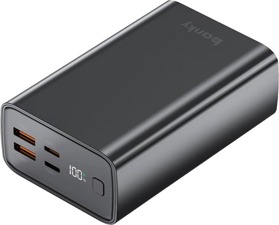 Banky 45W Laptop Powerbank 30.000 mAh Zwart - Banky - €44,95
