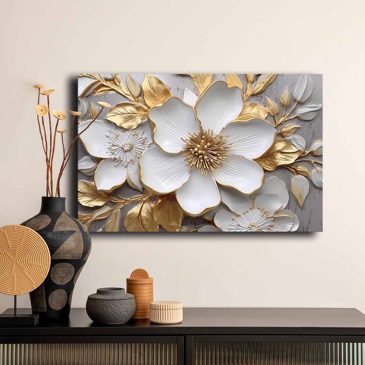 Asir - Decoratief Canvas Schilderij - Veelkleurig 45 x 70 cm