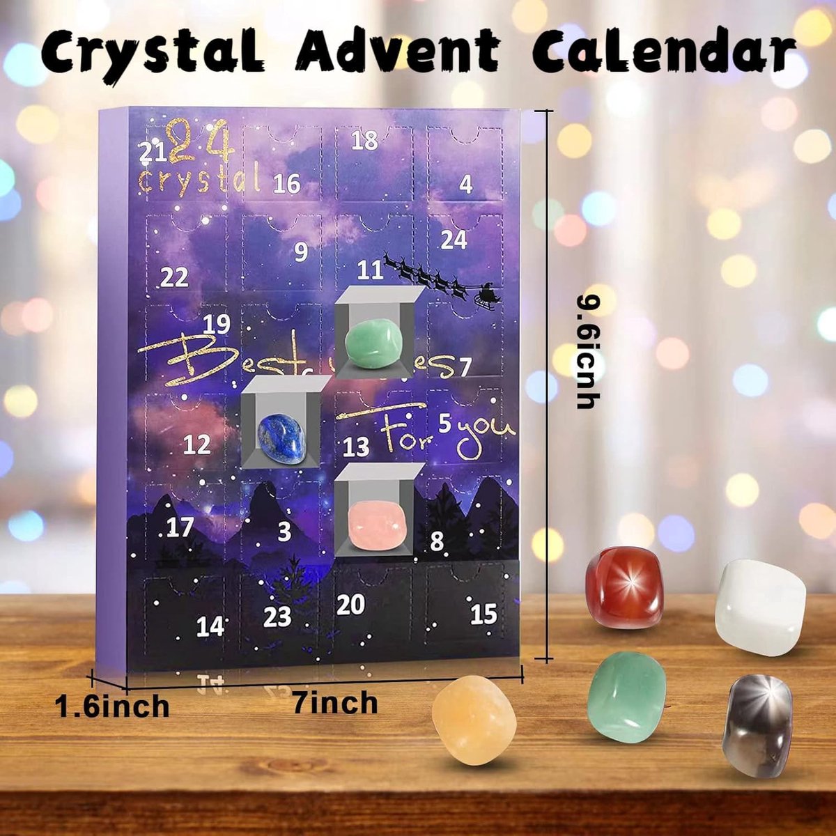 Adventskalender 2024 24 Natuurlijke Kristallen Agaatdagen Adventskalender Voor Kinderen 24 Dagen Van Serie Kerst Aftelkalender Adventskalender 2024 Kerstmis
