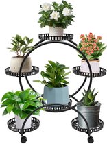 HowHomely Moderne metalen bloemenstandaard, 70 cm hoog, met