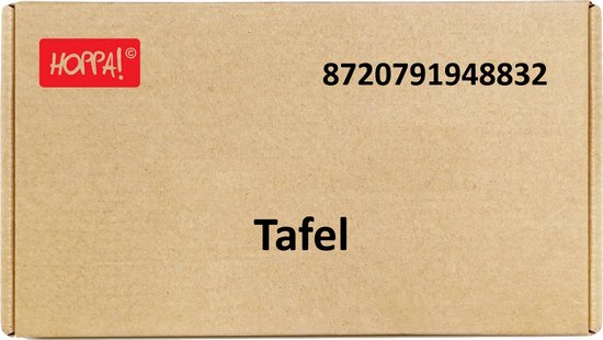 Doos met 'Hoppa!' logo en tekst 'Tafel'