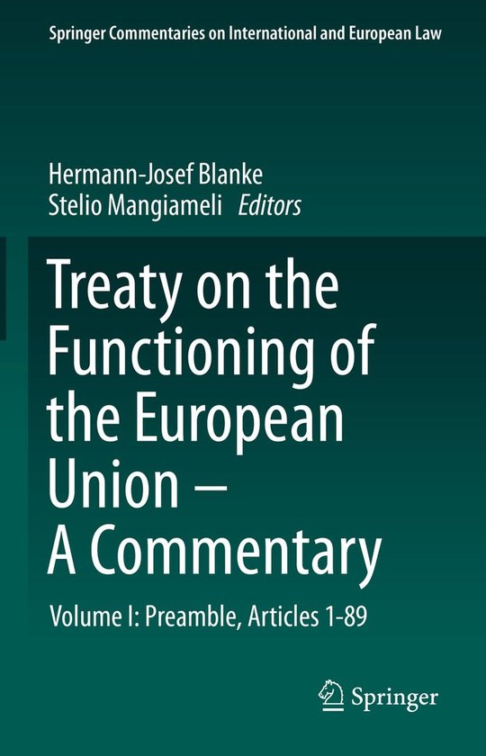 Law and Criminology (R0) - Treaty on the Functioning of the  ... - cover