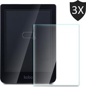 Screenprotector geschikt voor Kobo Clara HD - Gehard Glas Beschermglas Tempered Glass Screen Protector - 3 Stuks