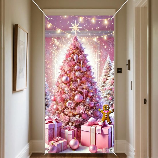 Vrolijk Kerstfeest Deurbekleding Grappige Koeien Deurbanner Kerstdecoratie voor Voordeur Vrolijk Kerstfeest Boerderij Deurdecoratie Kerstdecoratie Feestartikelen Nieuwjaarsfeest Decoratie