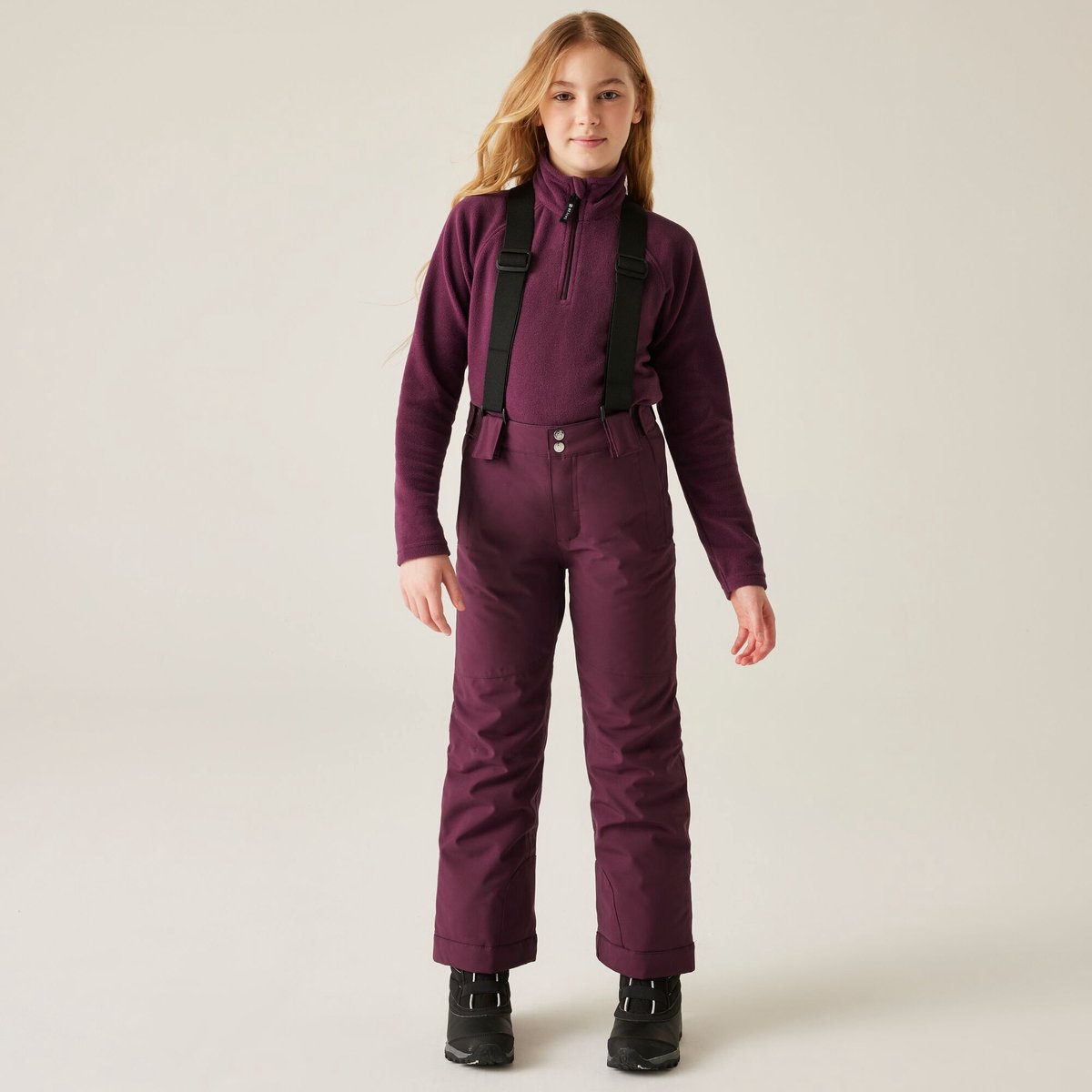 Broek Skiën Kinderen Waterdicht Ademend Outmove Ii Purper