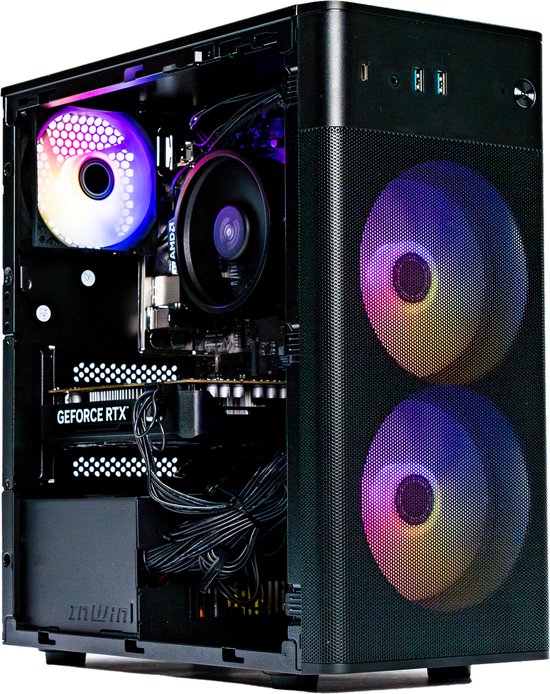 ERAZER Recon P45 - PC de Gaming - AMD Ryzen™ 5 5500 - Windows 11 Home - NVIDIA® GeForce RTX™ 5060, - SSD 1 To - GB 32 Go