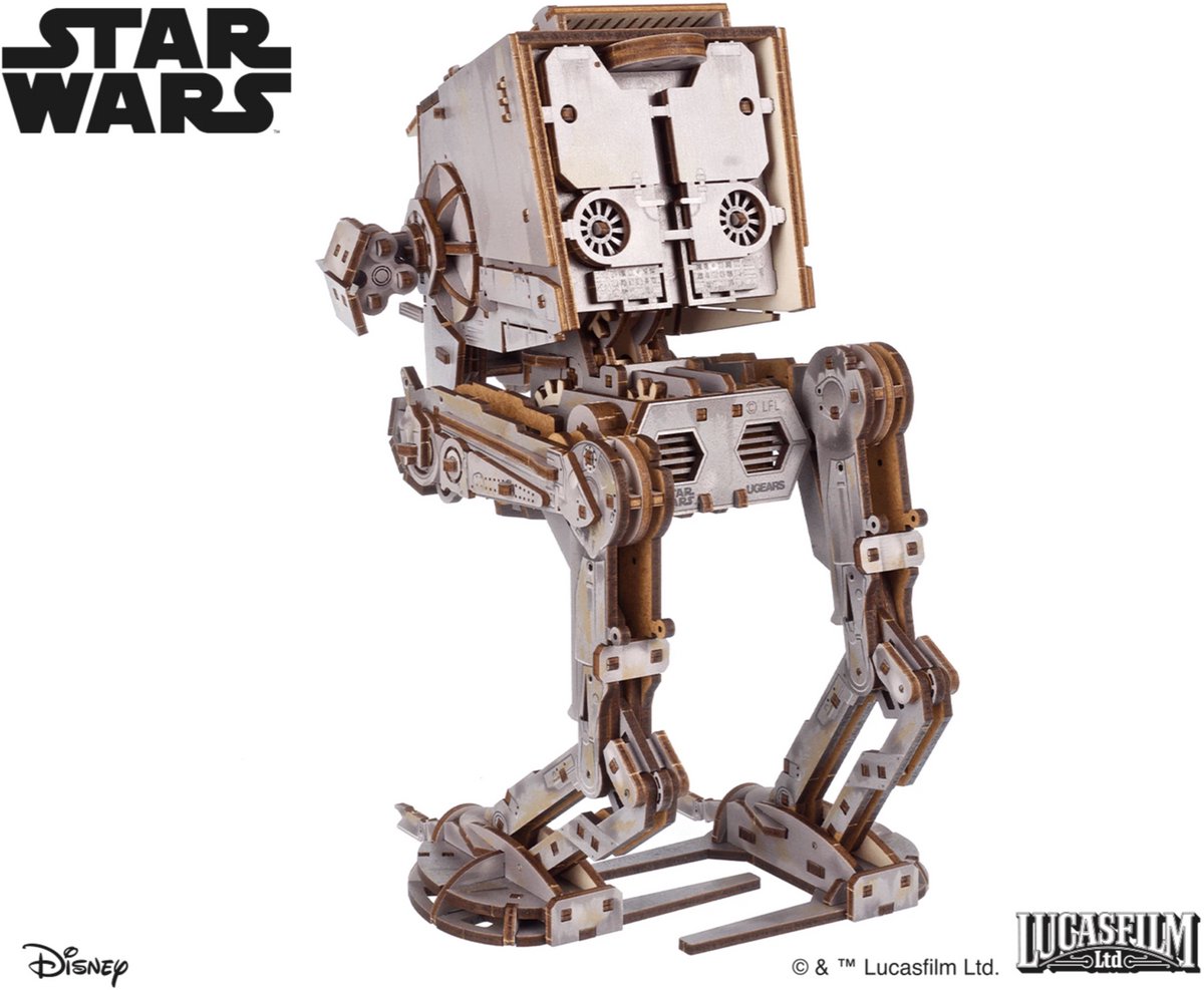 UGEARS 3D Modelbouw - At-St Walker - Star Wars - Mechanisch Bouwpakket Hout - Educatief Speelgoed — afbeelding 22