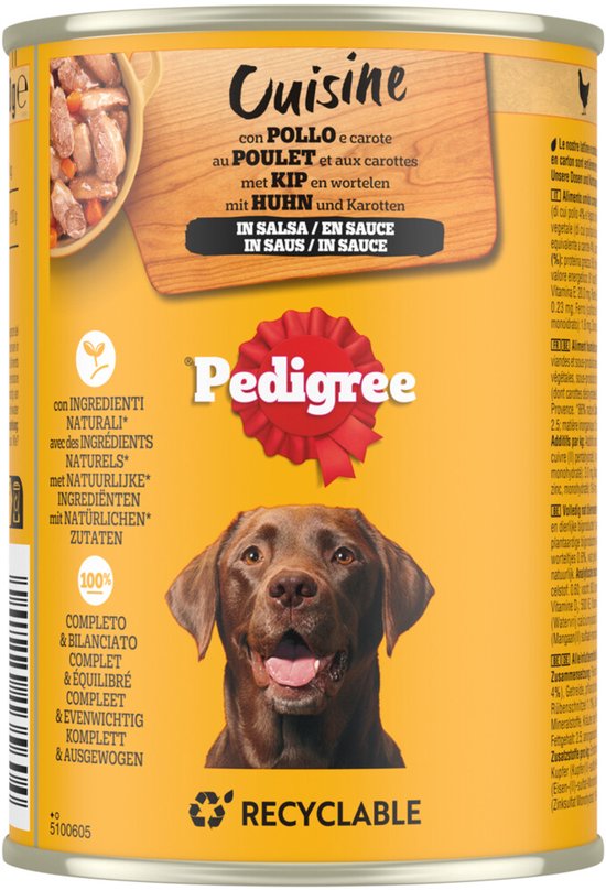 Pedigree Blik Hondenvoer Adult Kip - 24 x 400 gr - Voordeelverpakking
