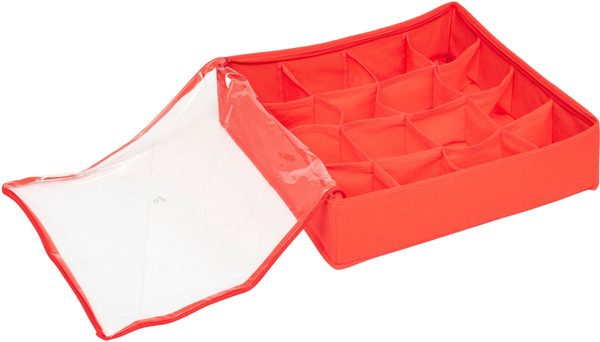 Opbergdoos voor kerstballen Ø 10 cm, 16 vakjes