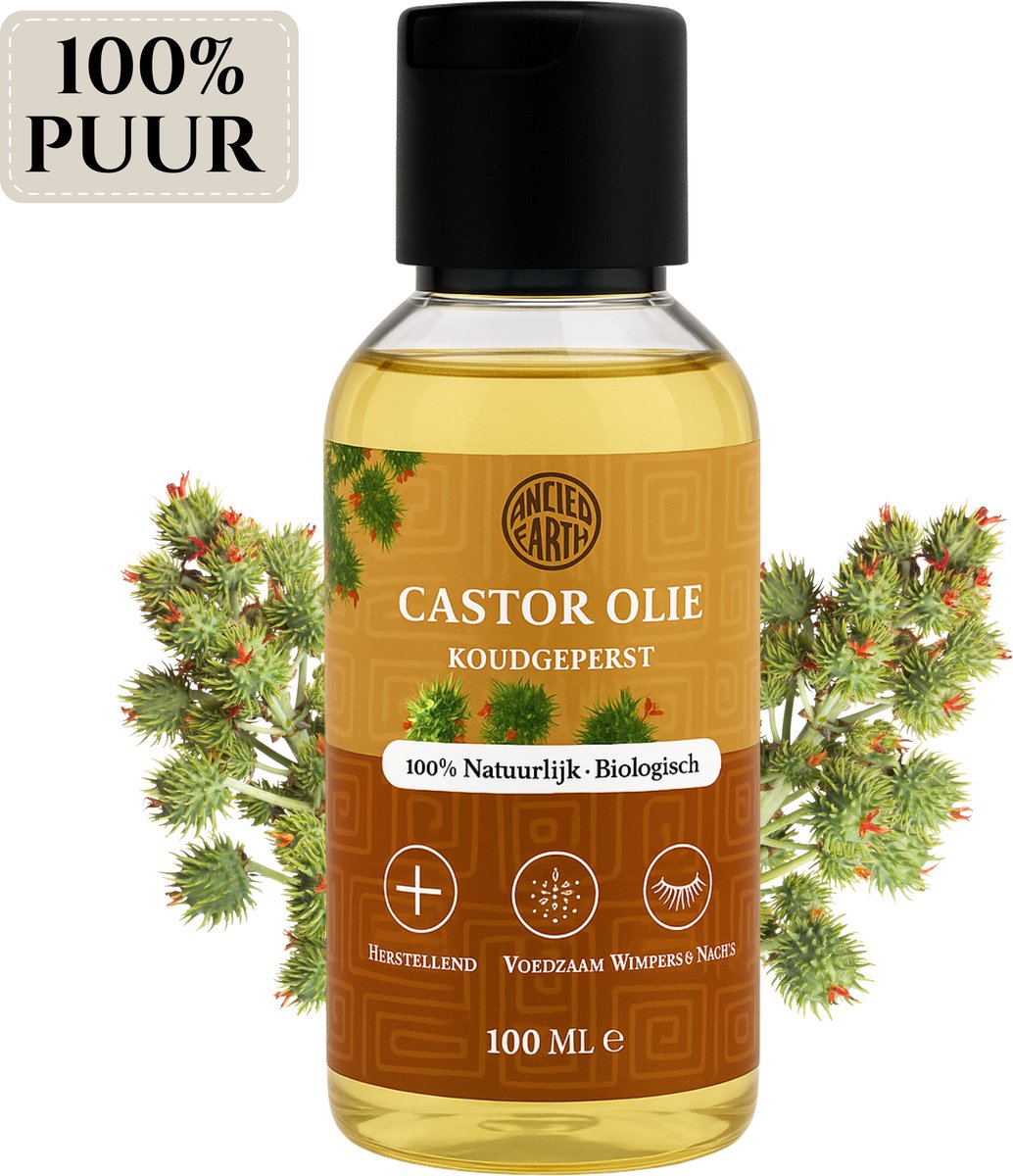 Castor Olie 100ml - 100% Puur - Koudgeperst & Onbewerkt - Biologische Castor Olie - Castor Olie voor Wimpers - Hexaanvrij - Wimperserum - Haarolie - Huidolie