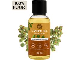 Castor Olie 100ml - 100% Puur - Koudgeperst & Onbewerkt - Biologische Castor Olie - Castor Olie voor Wimpers - Hexaanvrij - Wimperserum - Haarolie - Huidolie