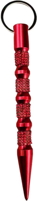 FA-VE Kobutan - Kobutan Diamonds - 1 pièce - Kobutan de Luxe - Autodéfense - Porte-clés d'autodéfense - Rouge