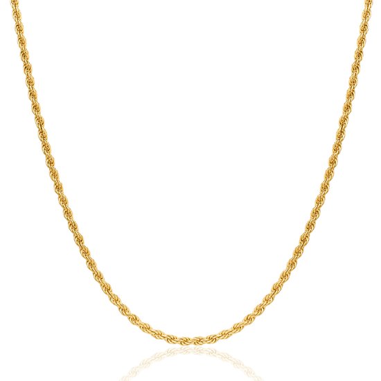 Chaîne torsadée dorée, 50 cm de long.