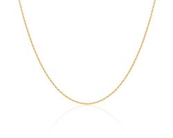 Miore Ketting Dames - in 925 Zilver- 18 Karaat Verguld - Handgemaakte Halsketting - 46 cm