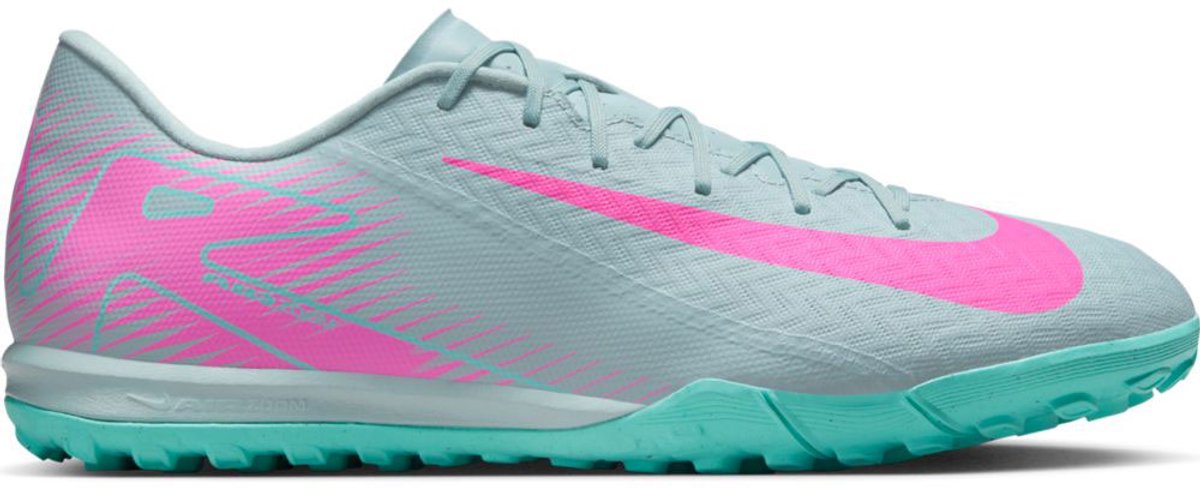 Nike Mercurial Vapor 16 Academy voetbalschoenen in blauw met roze details, maat EU 45 1/2, ontworpen voor snelheid en comf...