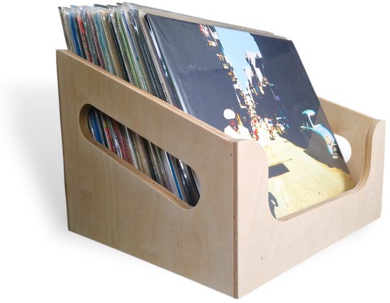 Lp Box Hout LP bak | vinyl platen bak | opbergbox | vinyl kist | hout | berken ...