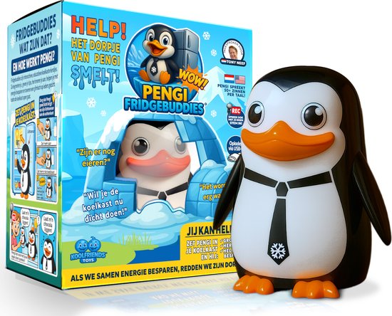 ☆ FridgeBuddies® Pengi ☆ - Jouw allerkoolste koelkastvriendje. FridgeBuddy®, FridgeBuddies®, Koelkast, Educatief, Interactief, Speelgoed, Klimaat. Red de planeet! Red Pengi's dorpje!
