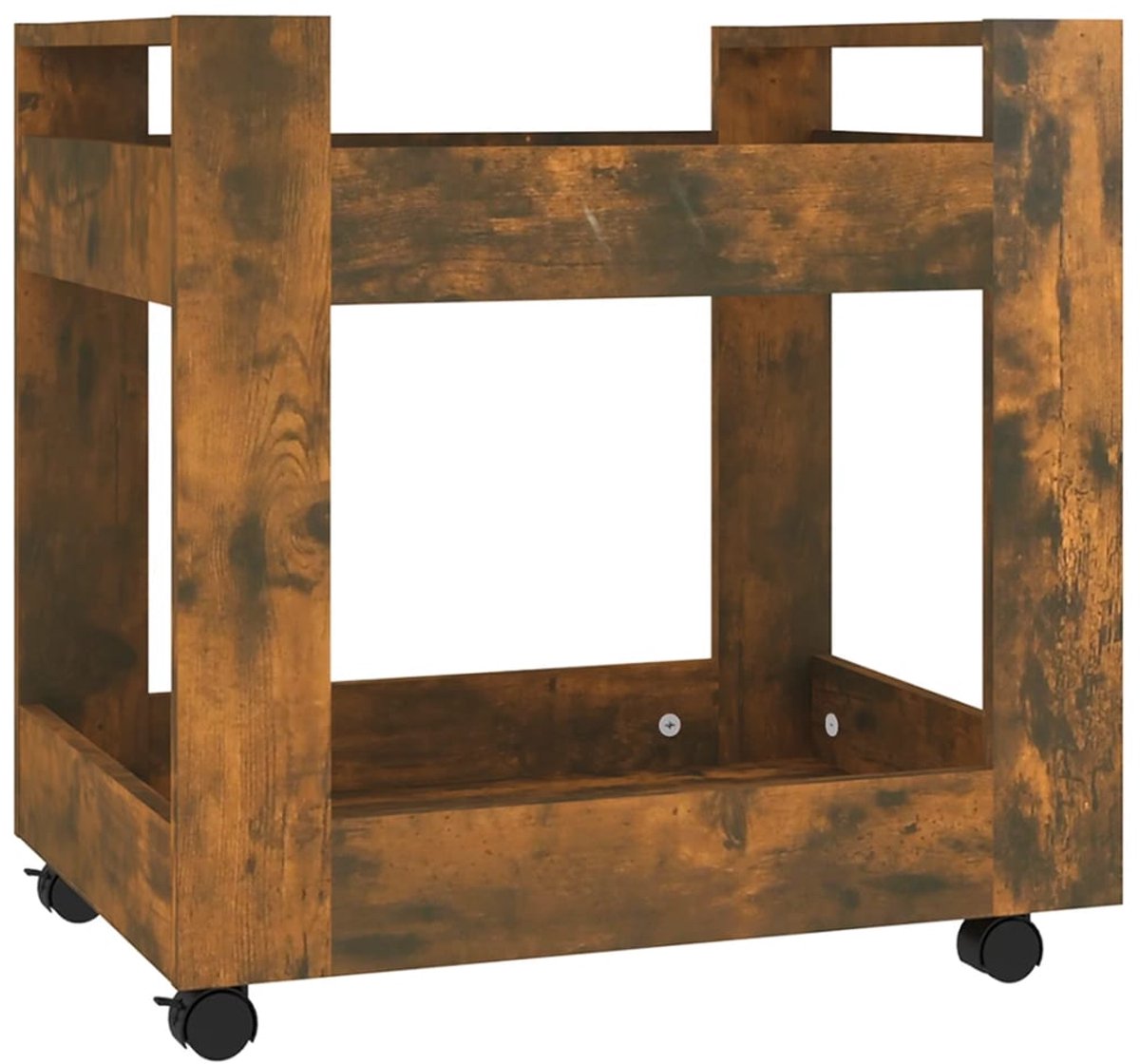 vidaXL - Bureaukastje - 60x45x60 - cm - bewerkt - hout - gerookt - eikenkleurig