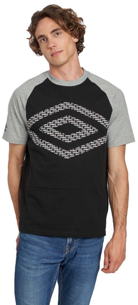 Umbro Equuleus T-shirt Met Korte Mouwen Zwart,Grijs S Man