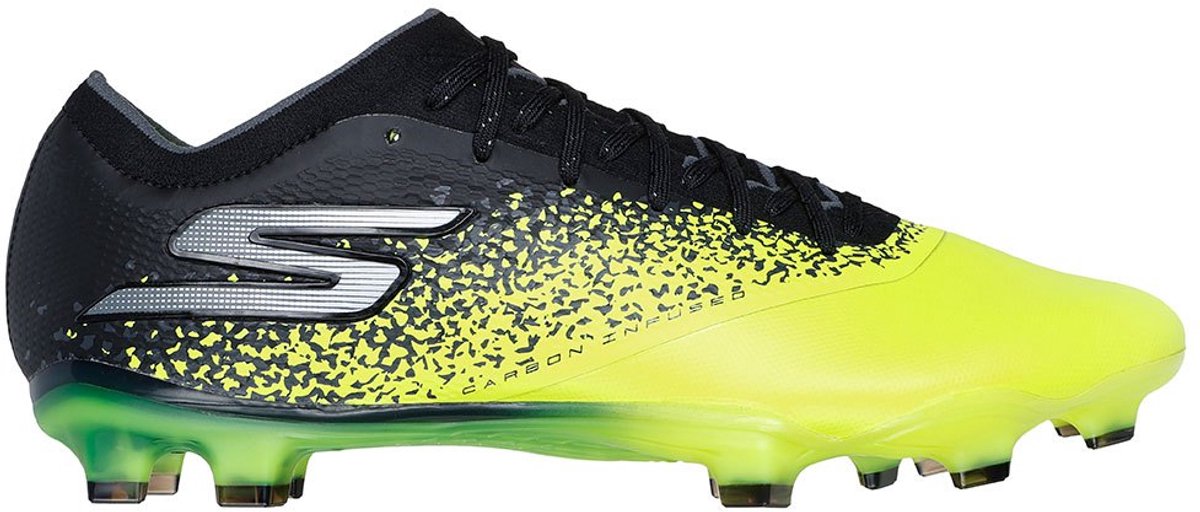 Skechers Razor voetbalschoenen in geel en zwart, lichtgewicht met HYPER BURST PRO™ technologie, EU 41.