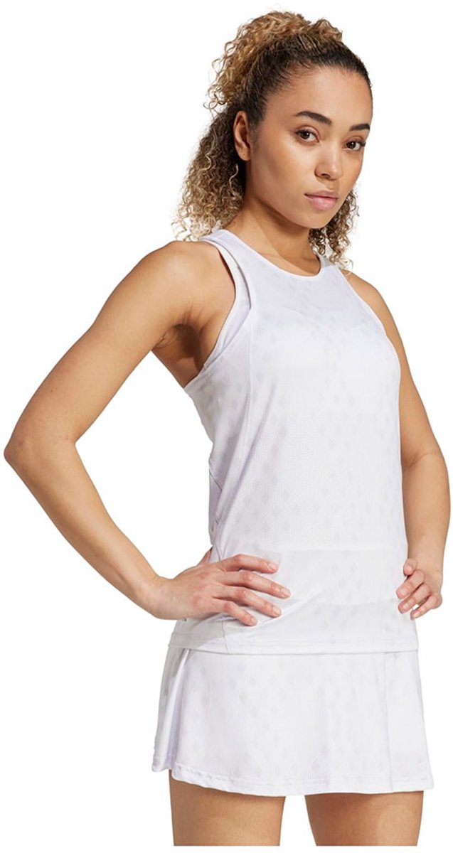Adidas Club Climacool Graphic Mouwloos T-shirt Vrouw Wit