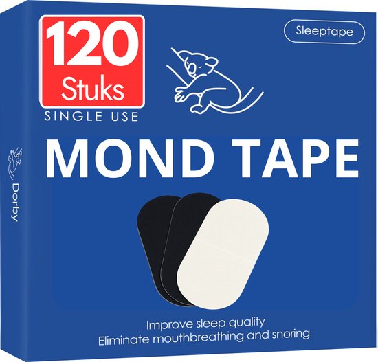 Dorby Mondtape - 120 Stuks - Anti Snurk Mouth Tape - Extra sterke plakrand - Mond Tape - Mondpleisters - Slaaptape - Slaap tape