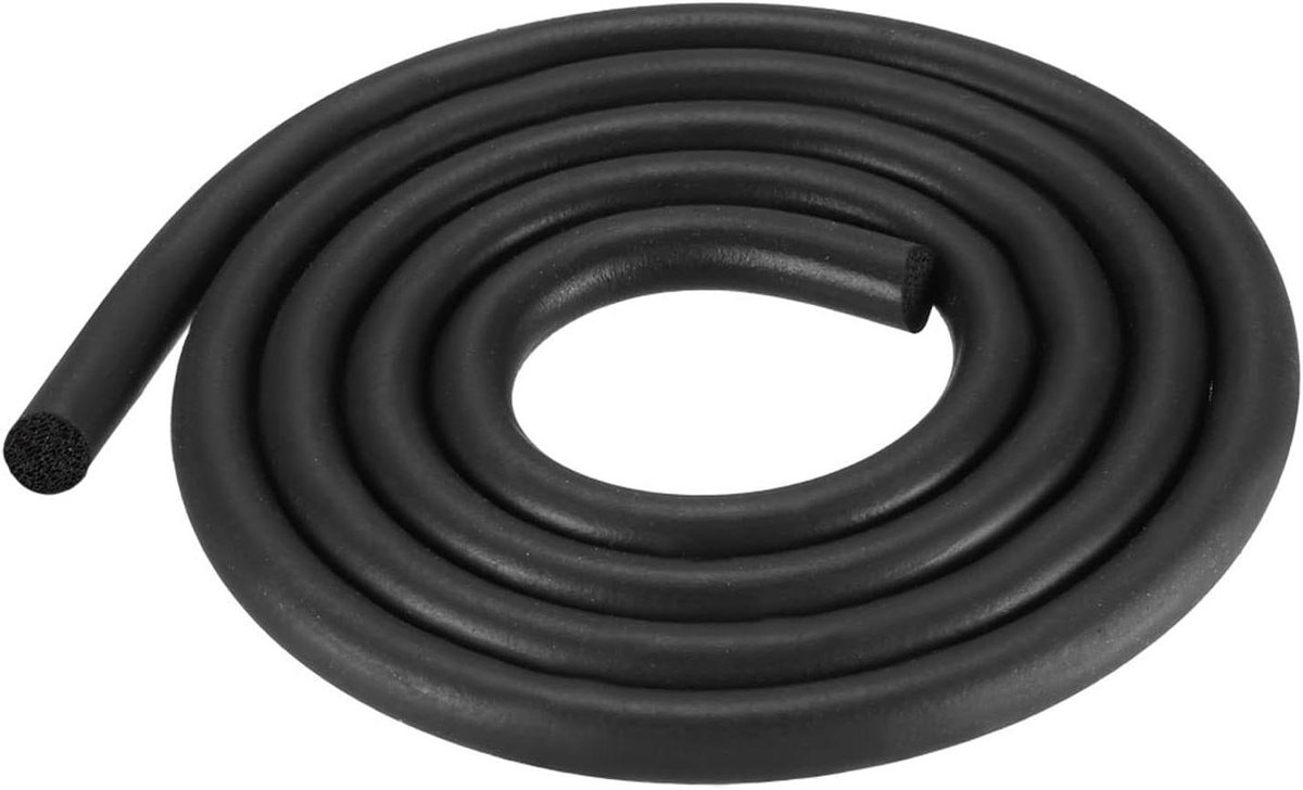 12 mm diameter x 4 m Rubberen Schuimrubber Afdichting - Rond EPDM Rubber - Voor Doe-Het-Zelf Afdichting Voor Magazijn, Stempels, Schuimbuizen, Handwerk en Huiszegel
