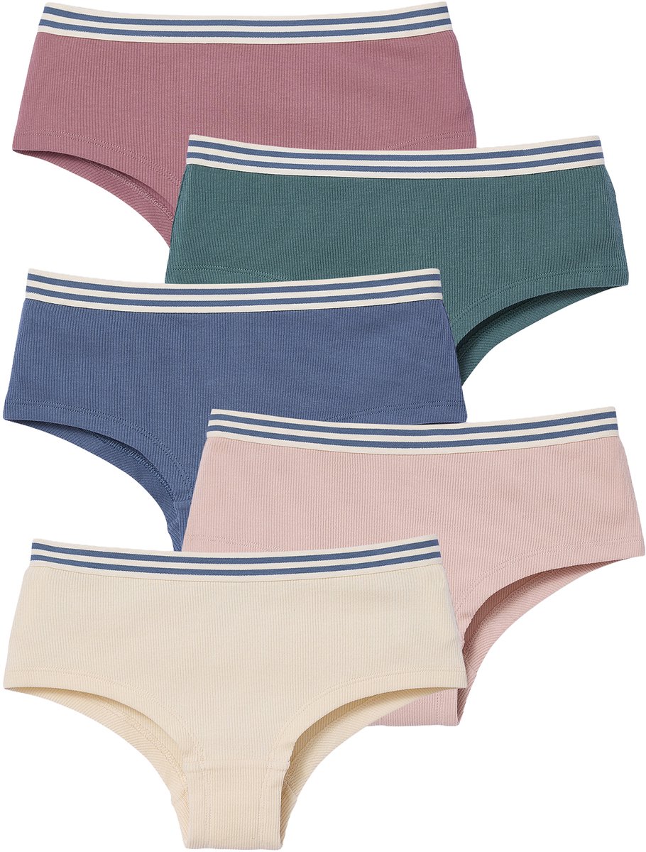 Jonen Set van 5 effen shorty's voor meisjes JONEN