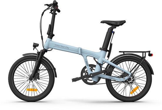 ADO Air 20PRO Elektrische fiets | bafang motor |vouwfiets | riemaandrijving | stadsfiets | 20 inch | hydraulische remmen | E-PRODUCTEN | achterrek | met gereedschap | Blauw — afbeelding 2