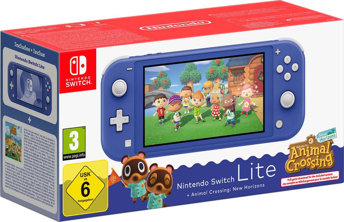 Nintendo Switch Lite + Animal Crossing: New Horizons Blue 32 Gb