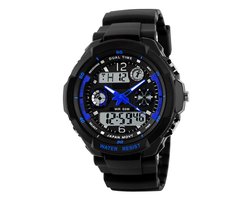 Kinderhorloge – Horloge Jongens - Analoog Digitaal – Chronograaf – Blauw