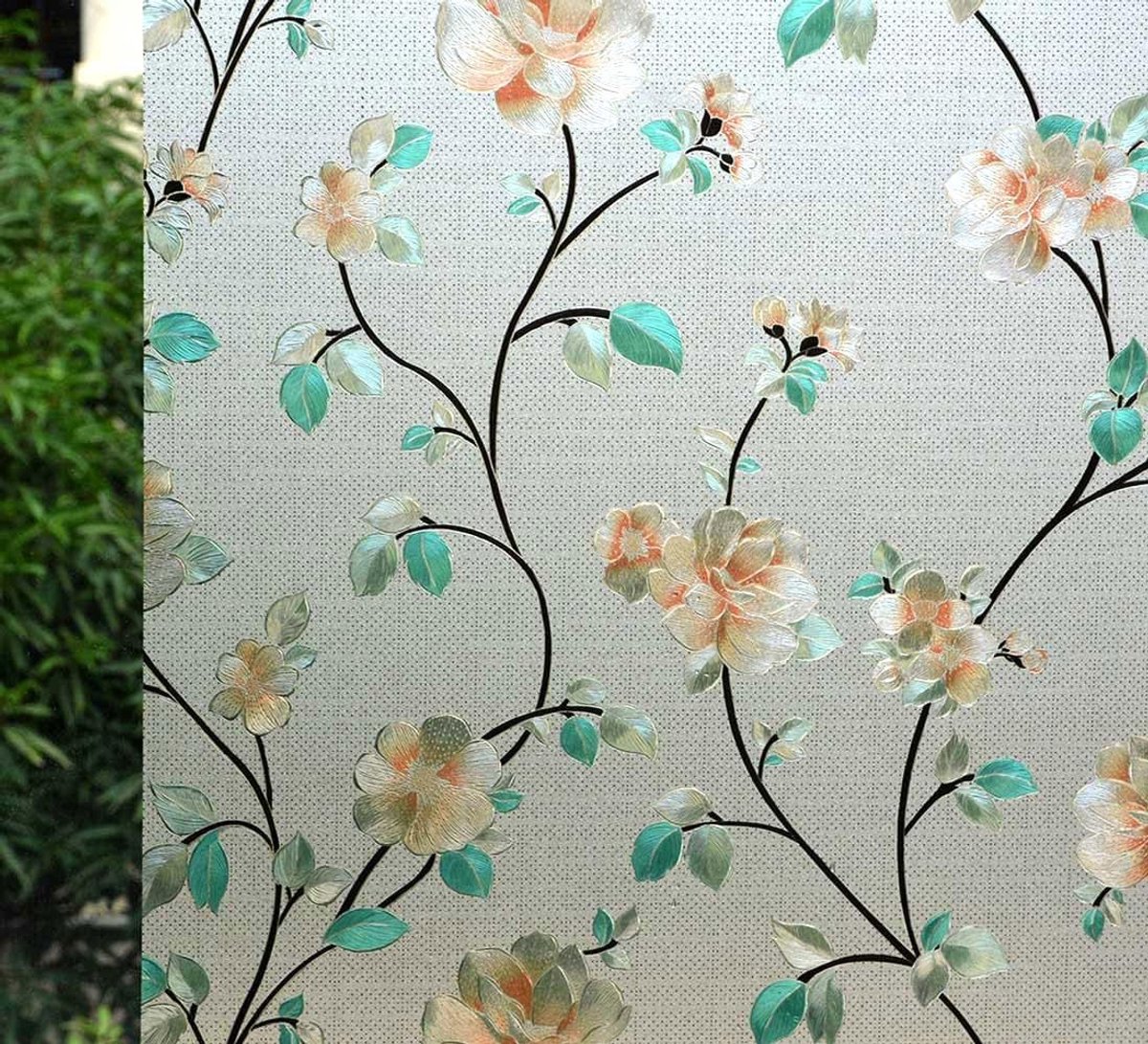 Raamfolie - Statisch Hechtende Decoratieve Raamfolie - 11,8" x 78,7" - Lijmvrije Matte Pri