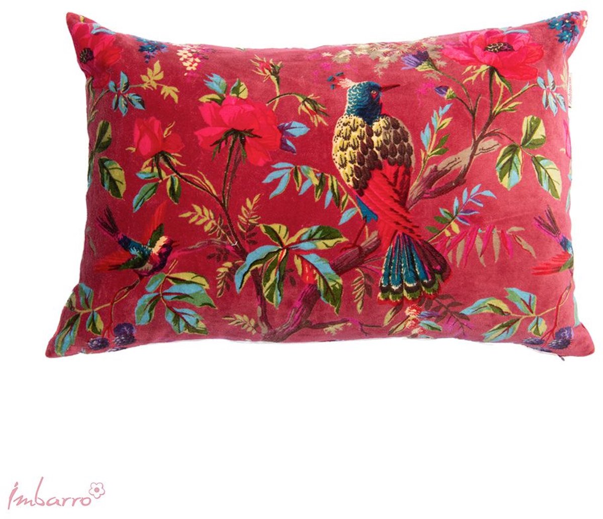 Imbarro Fashion & Home Kussen Paradise L Sangria 40 x 60 cm 100 % katoen velvet