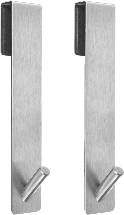 Douchehaak - 2 Stuks zilver - RVS - Douchedeurhaken - Universele