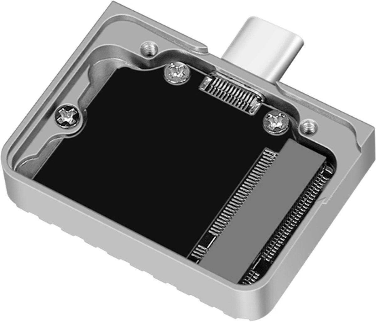 LogiLink Externes SSD-behuizing, USB-C - PCIe NVMe, zilver
