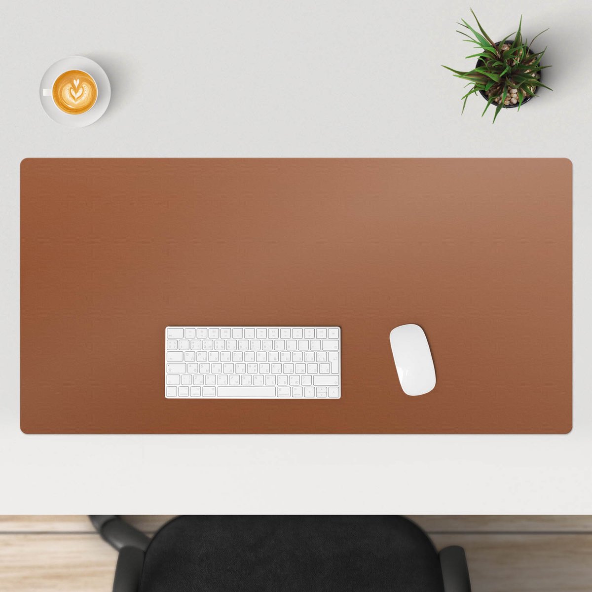 Wallfluent - Retro Baksteen Bureau Onderlegger - 100x50 cm - Bruin Computer Mat - Levendige en warme kleuren Bureau Pad - Bureau Onderlegger Groot - Kantoor Decoraties - Bureau Pad